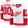 Custom Detroit Red Wings White Away Premium Jersey - All Stitched