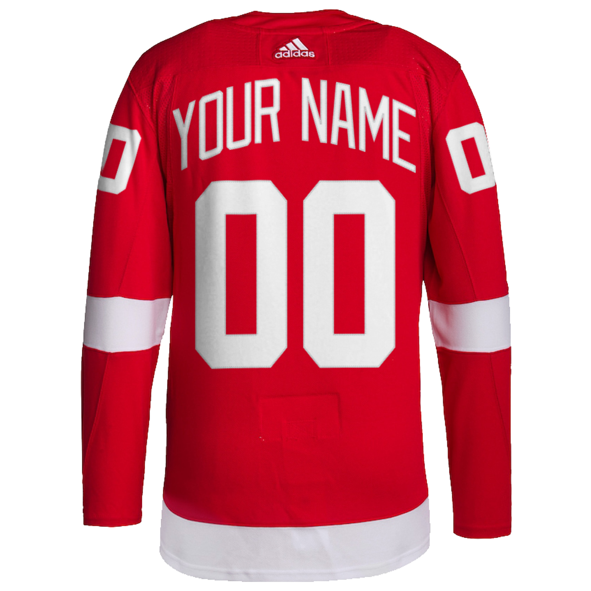Custom Detroit Red Wings Red Home Primegreen Jersey - All Stitched - Image 3
