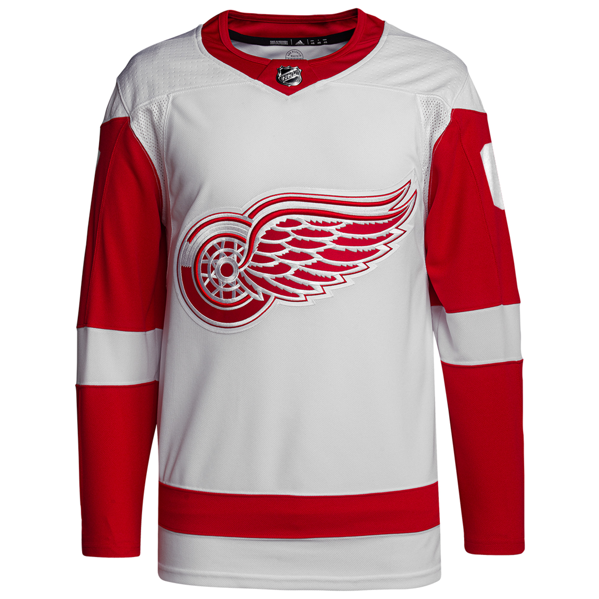 Custom Detroit Red Wings White Away Primegreen Jersey - All Stitched - Image 2