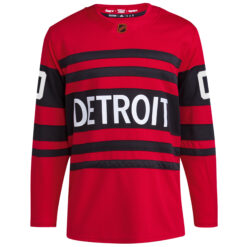 Alternative view of Custom Detroit Red Wings Red Reverse Retro 2.0 Primegreen Jersey - All Stitched
