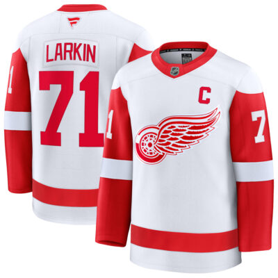 Dylan Larkin Detroit Red Wings White Away Premium Jersey - All Stitched