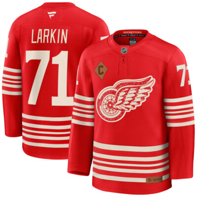 Dylan Larkin Detroit Red Wings Red Centennial Alternate Premium Jersey - All Stitched