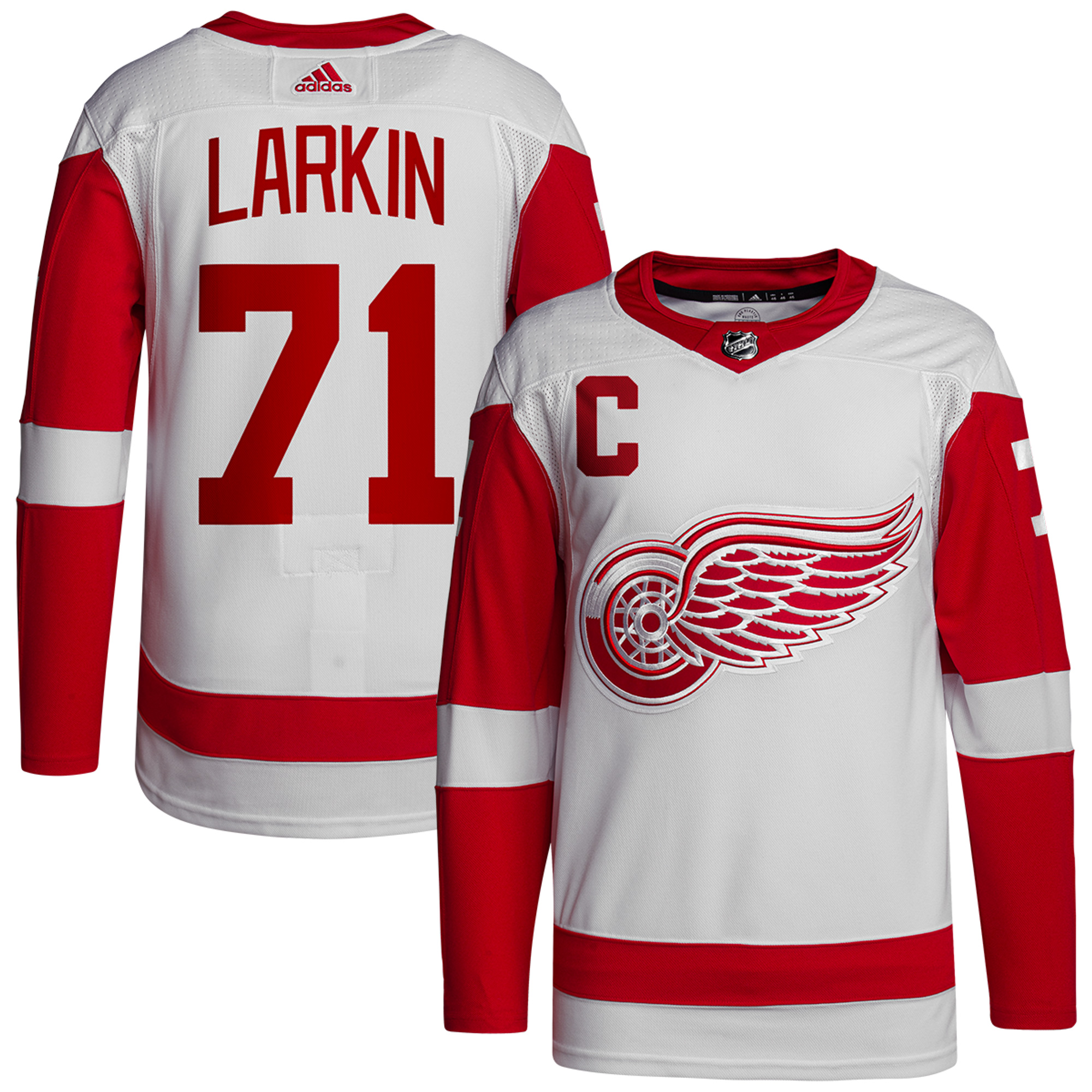 Dylan Larkin Detroit Red Wings White Away Primegreen Jersey - All Stitched