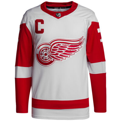 Alternative view of Dylan Larkin Detroit Red Wings White Away Primegreen Jersey - All Stitched