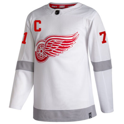 Alternative view of Dylan Larkin Detroit Red Wings White Reverse Retro Primegreen Jersey - All Stitched