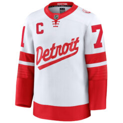 Alternative view of Dylan Larkin Detroit Red Wings White 2025 Stadium Series Premium Jersey - All Stitched