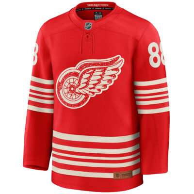 Alternative view of Patrick Kane Detroit Red Wings Red Centennial Alternate Premium Jersey - All Stitched
