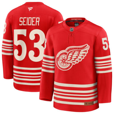 Moritz Seider Detroit Red Wings White Away Premium Jersey - All Stitched