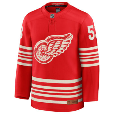 Alternative view of Moritz Seider Detroit Red Wings White Away Premium Jersey - All Stitched