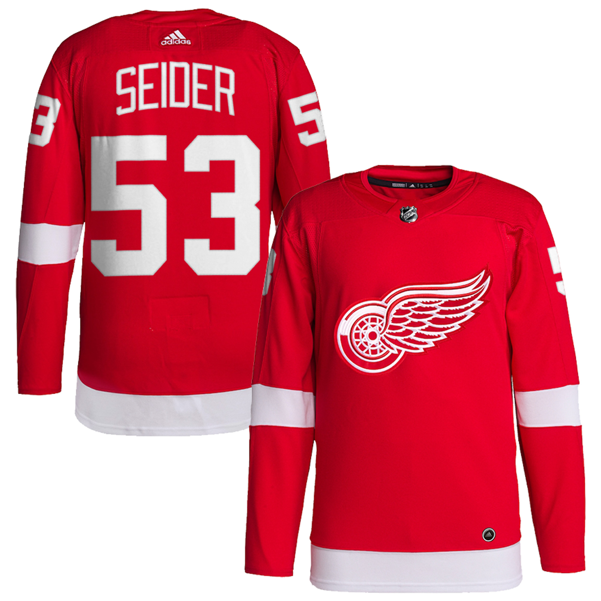 Moritz Seider Detroit Red Wings Red Centennial Alternate Premium Jersey - All Stitched