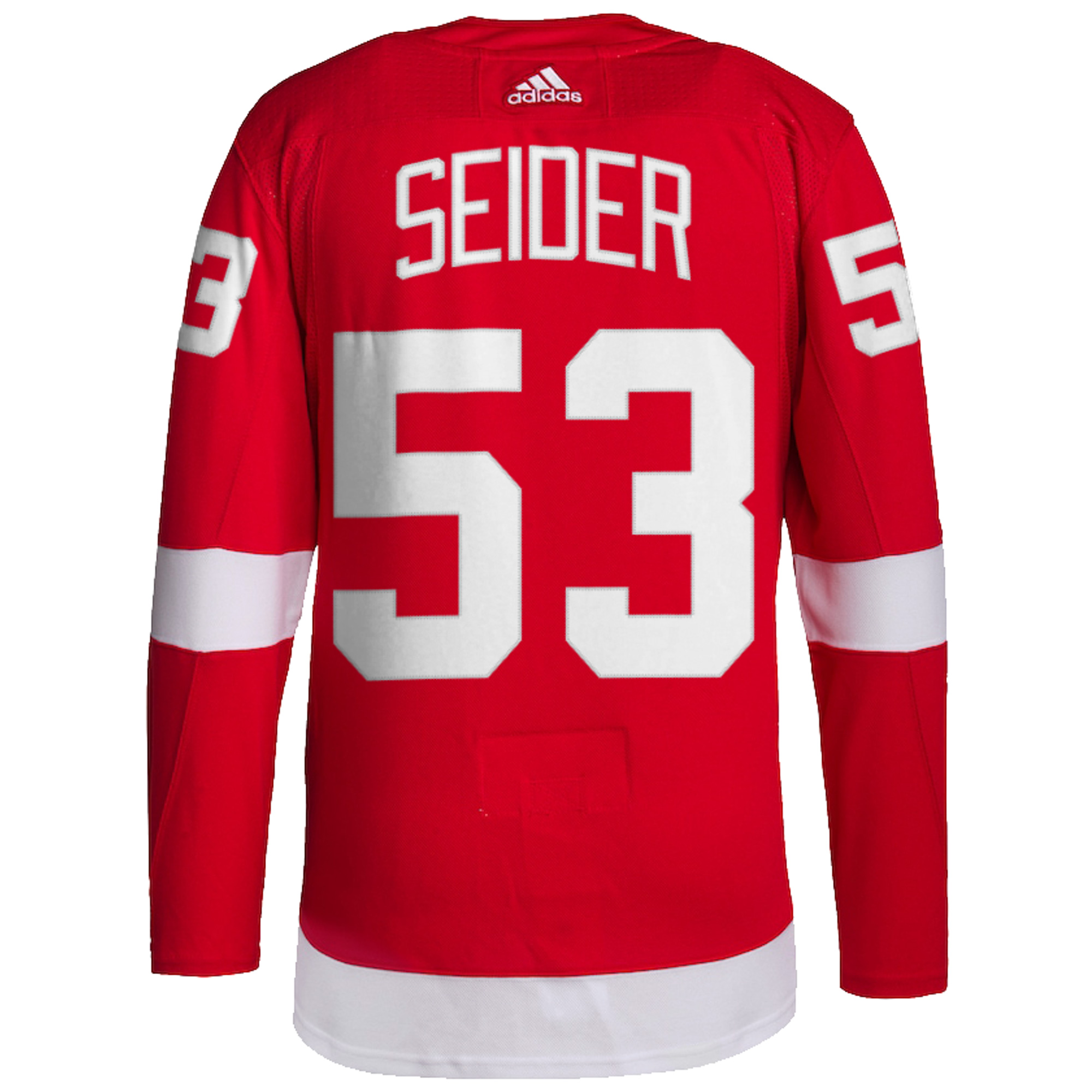 Moritz Seider Detroit Red Wings Red Centennial Alternate Premium Jersey - All Stitched - Image 3