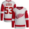 Moritz Seider Detroit Red Wings White Away Primegreen Jersey - All Stitched