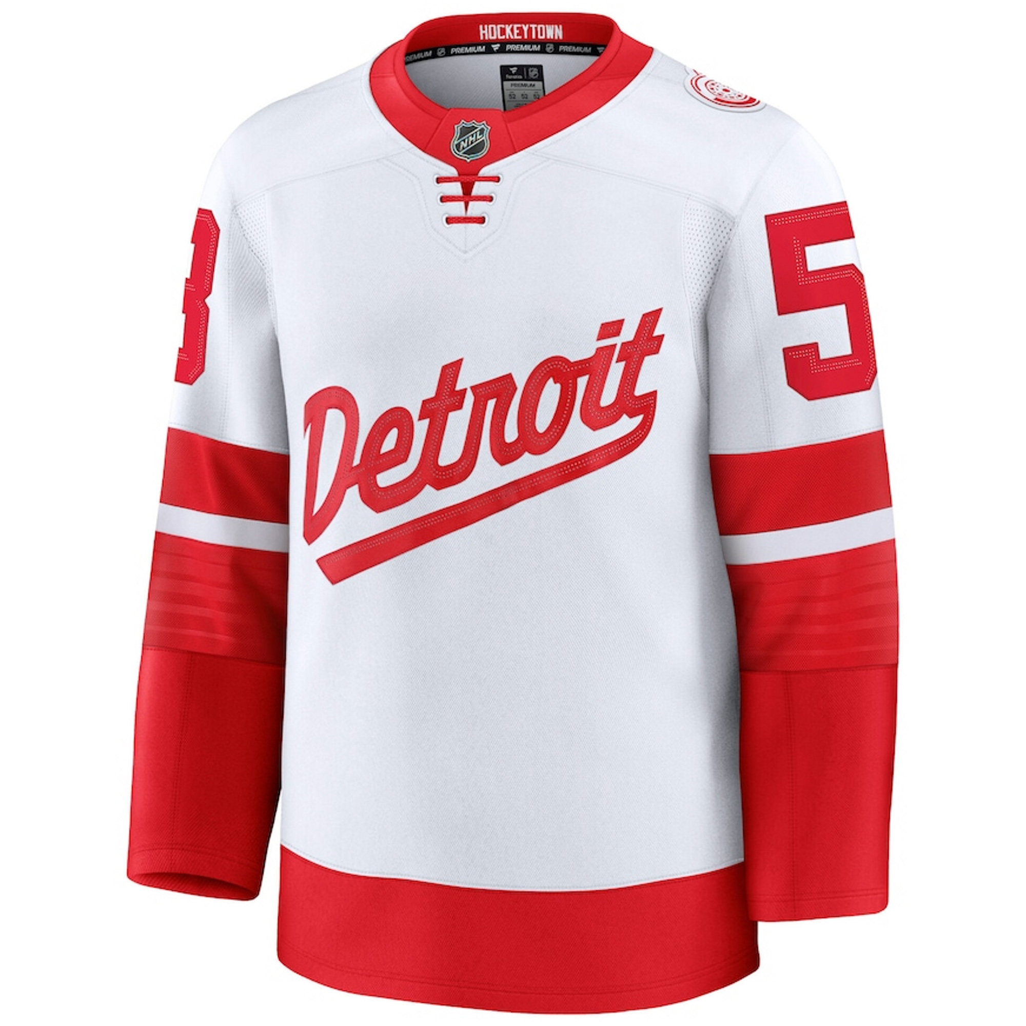 Moritz Seider Detroit Red Wings White 2025 Stadium Series Premium Jersey - All Stitched - Image 2