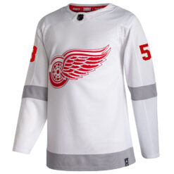 Alternative view of Moritz Seider Detroit Red Wings White Reverse Retro Primegreen Jersey - All Stitched