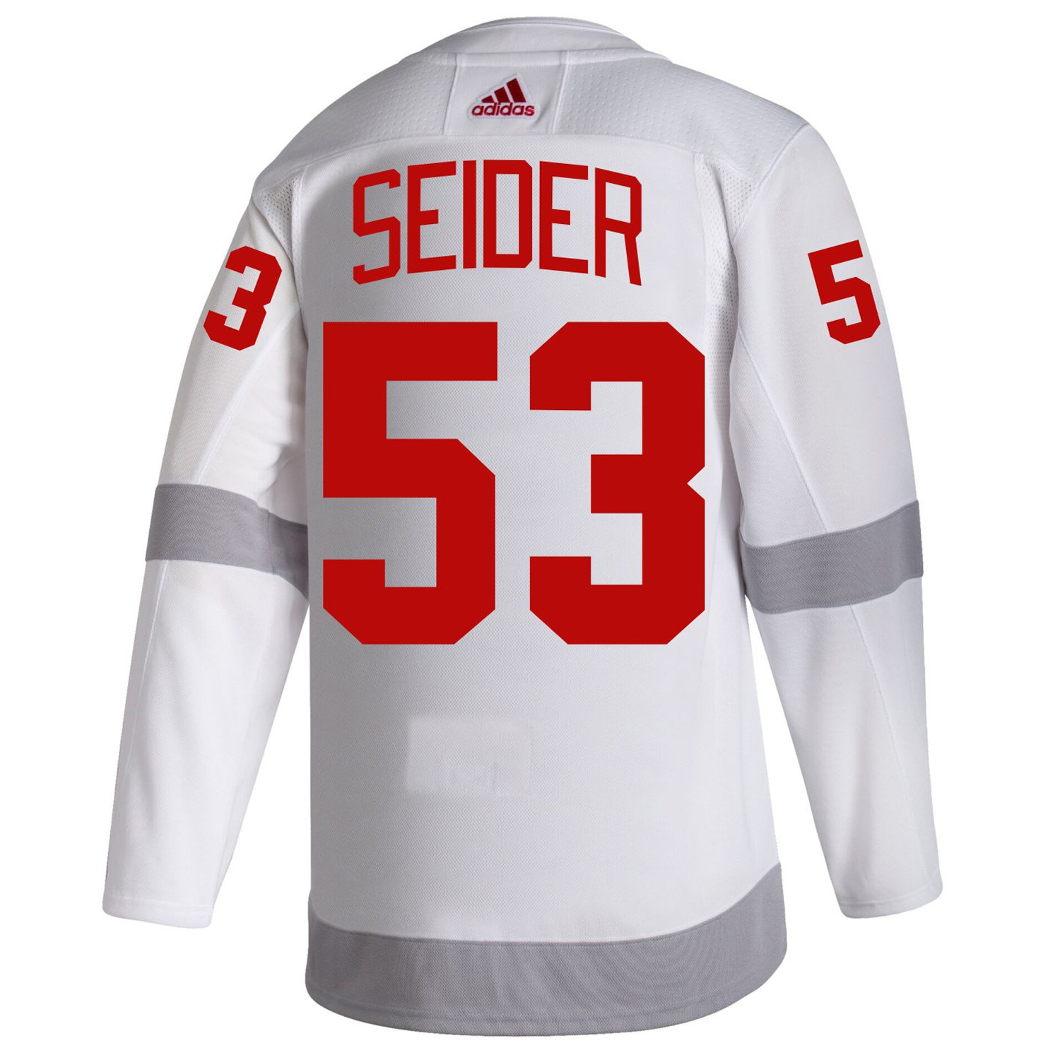 Moritz Seider Detroit Red Wings White Reverse Retro Primegreen Jersey - All Stitched - Image 3