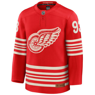 Alternative view of Alex DeBrincat Detroit Red Wings Red Centennial Alternate Premium Jersey - All Stitched
