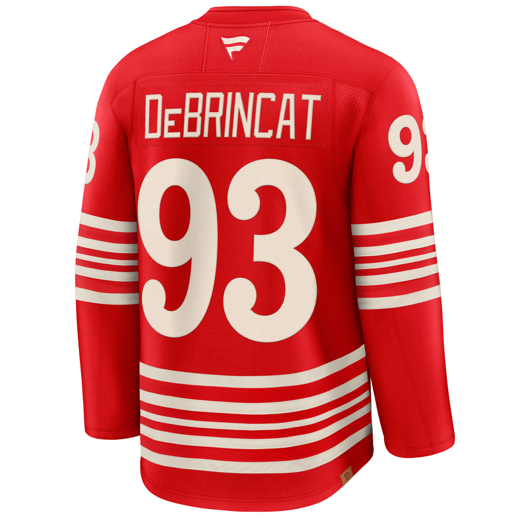 Alex DeBrincat Detroit Red Wings Red Centennial Alternate Premium Jersey - All Stitched - Image 3