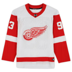Alternative view of Alex DeBrincat Detroit Red Wings White Away Primegreen Jersey - All Stitched
