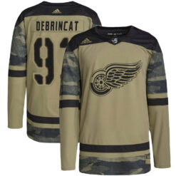 Alex DeBrincat Detroit Red Wings Camo Military Appreciation Primegreen Jersey - All Stitched
