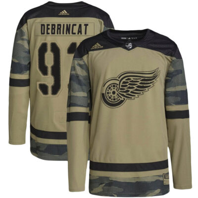 Alex DeBrincat Detroit Red Wings Camo Military Appreciation Primegreen Jersey - All Stitched