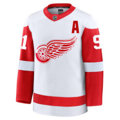 Alternative view of Sergei Fedorov Detroit Red Wings White Away Premium Jersey - All Stitched