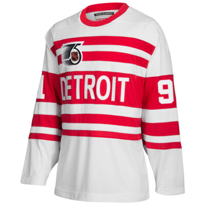 Alternative view of Sergei Fedorov Detroit Red Wings White 1991/92 Classics Jersey - All Stitched