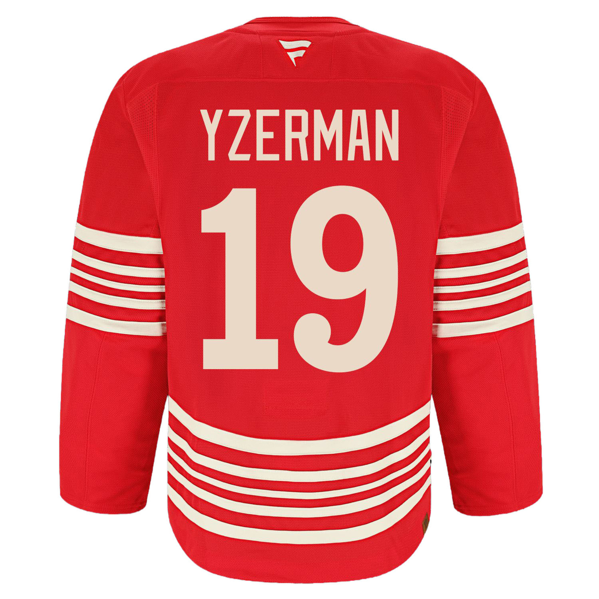 Steve Yzerman Detroit Red Wings Red Centennial Alternate Premium Jersey - All Stitched - Image 3
