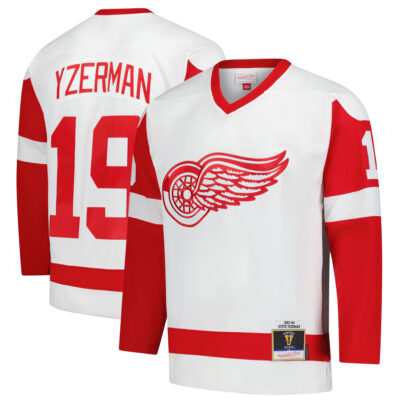 Steve Yzerman Detroit Red Wings White Away Primegreen Jersey - All Stitched