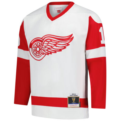Alternative view of Steve Yzerman Detroit Red Wings White Away Primegreen Jersey - All Stitched