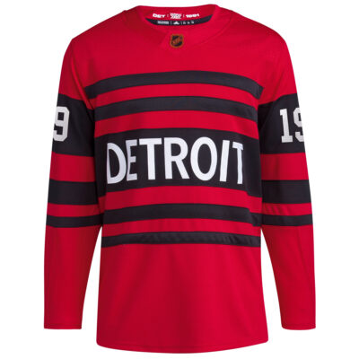 Alternative view of Steve Yzerman Detroit Red Wings Red Reverse Retro 2.0 Primegreen Jersey - All Stitched