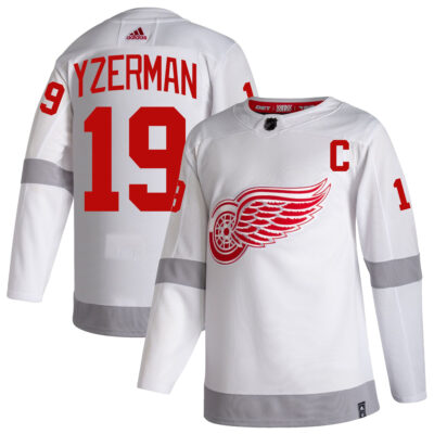 Steve Yzerman Detroit Red Wings White Reverse Retro Jersey - All Stitched