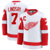Ted Lindsay Detroit Red Wings White Away Premium Jersey - All Stitched