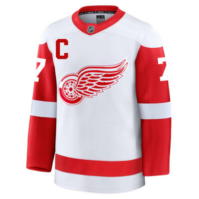 Alternative view of Ted Lindsay Detroit Red Wings White Away Premium Jersey - All Stitched