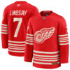 Ted Lindsay Detroit Red Wings Red Centennial Alternate Premium Jersey - All Stitched