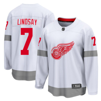 Ted Lindsay Detroit Red Wings White Reverse Retro Jersey - All Stitched
