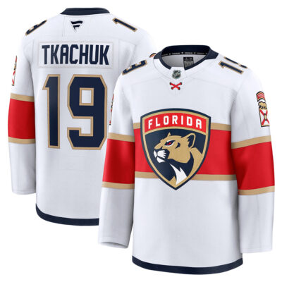 Matthew Tkachuk Florida Panthers White Away Premium Jersey - All Stitched