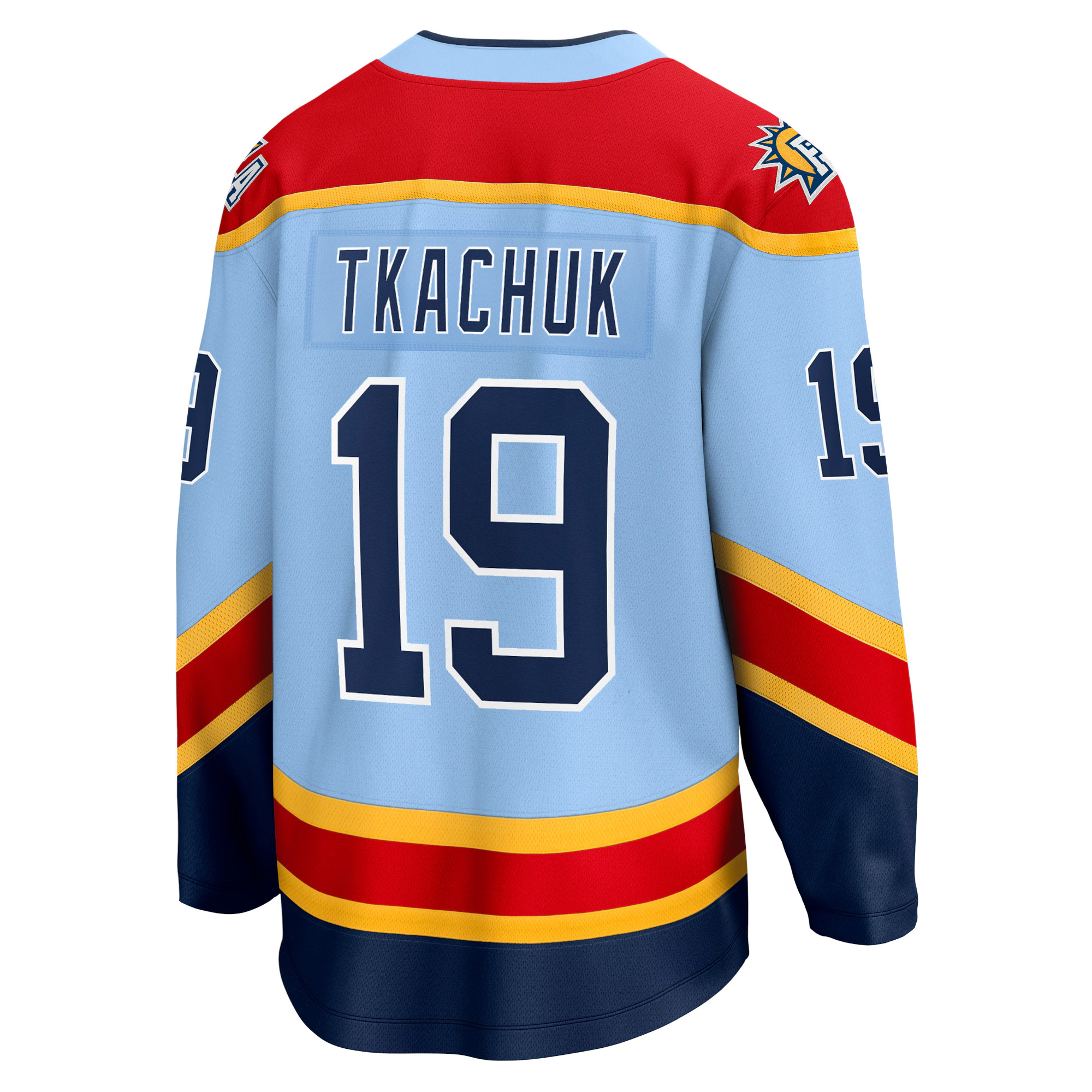 Matthew Tkachuk Florida Panthers Light Blue Alternate Premium Jersey - All Stitched - Image 3