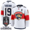 Matthew Tkachuk Florida Panthers 2025 Stanley Cup Championship White Away Premium Jersey - All Stitched
