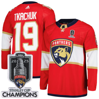 Matthew Tkachuk Florida Panthers 2025 Stanley Cup Championship Red Home Primegreen Jersey - All Stitched