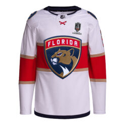 Alternative view of Matthew Tkachuk Florida Panthers 2025 Stanley Cup Championship White Away Primegreen Jersey - All Stitched