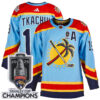 Matthew Tkachuk Florida Panthers 2025 Stanley Cup Championship Light Blue Alternate Primegreen Jersey - All Stitched