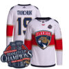 Matthew Tkachuk Florida Panthers Back To Back Championship White Away Primegreen Jersey - All Stitched