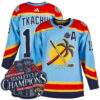 Matthew Tkachuk Florida Panthers Back To Back Championship Light Blue Alternate Primegreen Jersey - All Stitched