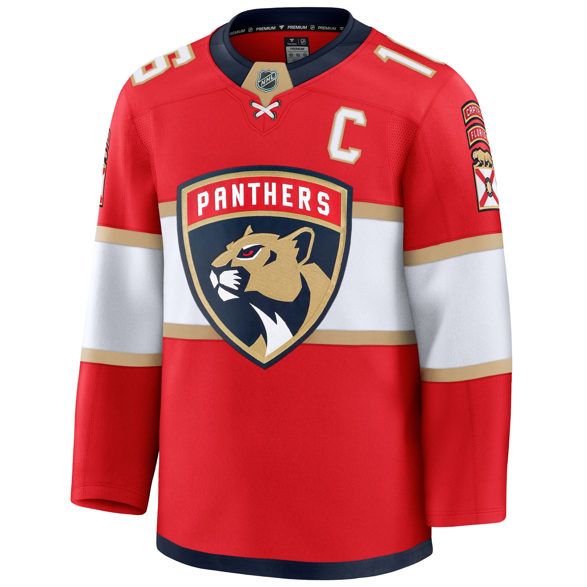 Aleksander Barkov Florida Panthers Red Home Premium Jersey - All Stitched - Image 2