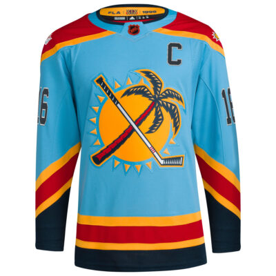 Alternative view of Aleksander Barkov Florida Panthers Light Blue Alternate Primegreen Jersey - All Stitched