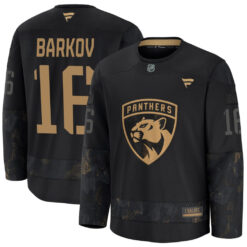 Aleksander Barkov Florida Panthers Black 2024 Military Appreciation Jersey - All Stitched