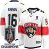 Aleksander Barkov Florida Panthers 2025 Stanley Cup Championship White Away Premium Jersey - All Stitched