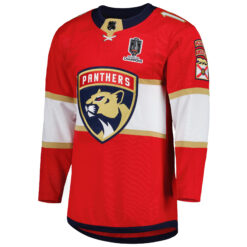 Alternative view of Aleksander Barkov Florida Panthers 2025 Stanley Cup Championship Red Home Primegreen Jersey - All Stitched