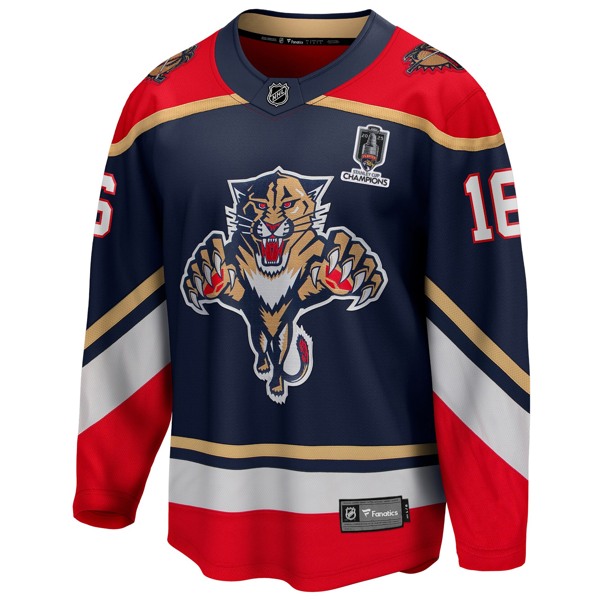 Aleksander Barkov Florida Panthers 2025 Stanley Cup Championship Blue 2020/21 Special Edition Jersey - All Stitched - Image 2