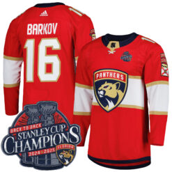 Aleksander Barkov Florida Panthers Back To Back Championship Red Home Primegreen Jersey - All Stitched